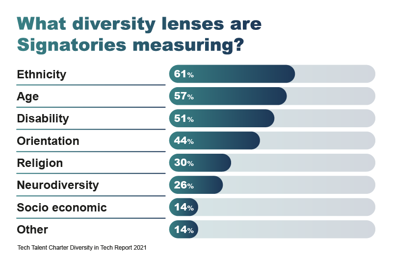 What diversity lenses are Signatories measuring