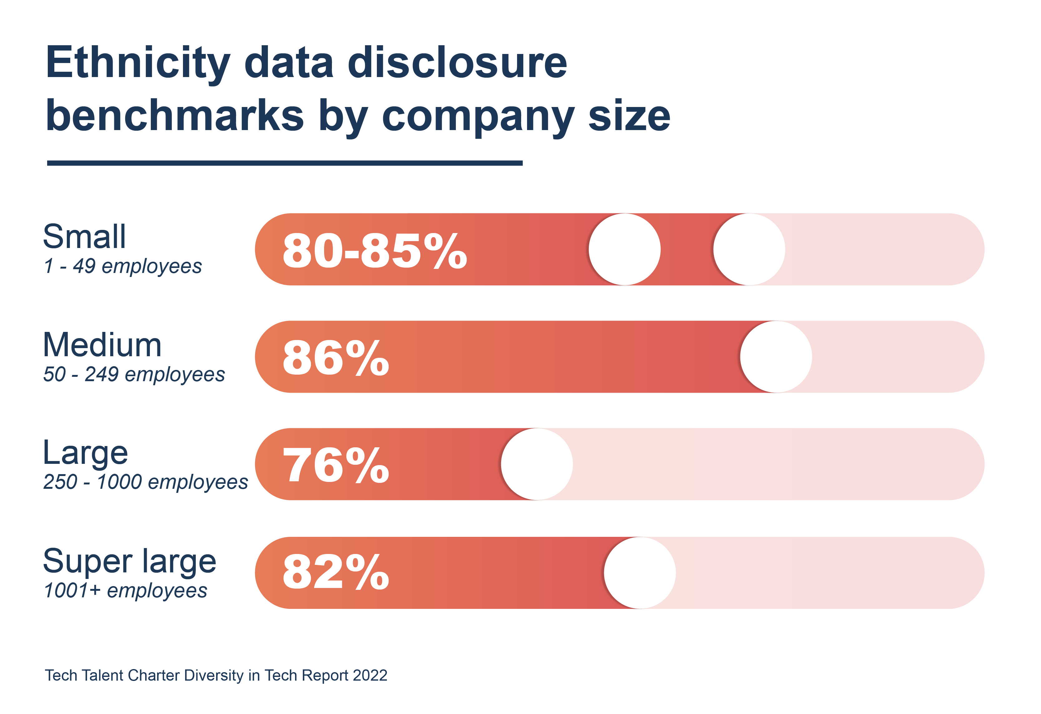 Ethnicity data disclosure benchmarks by company size