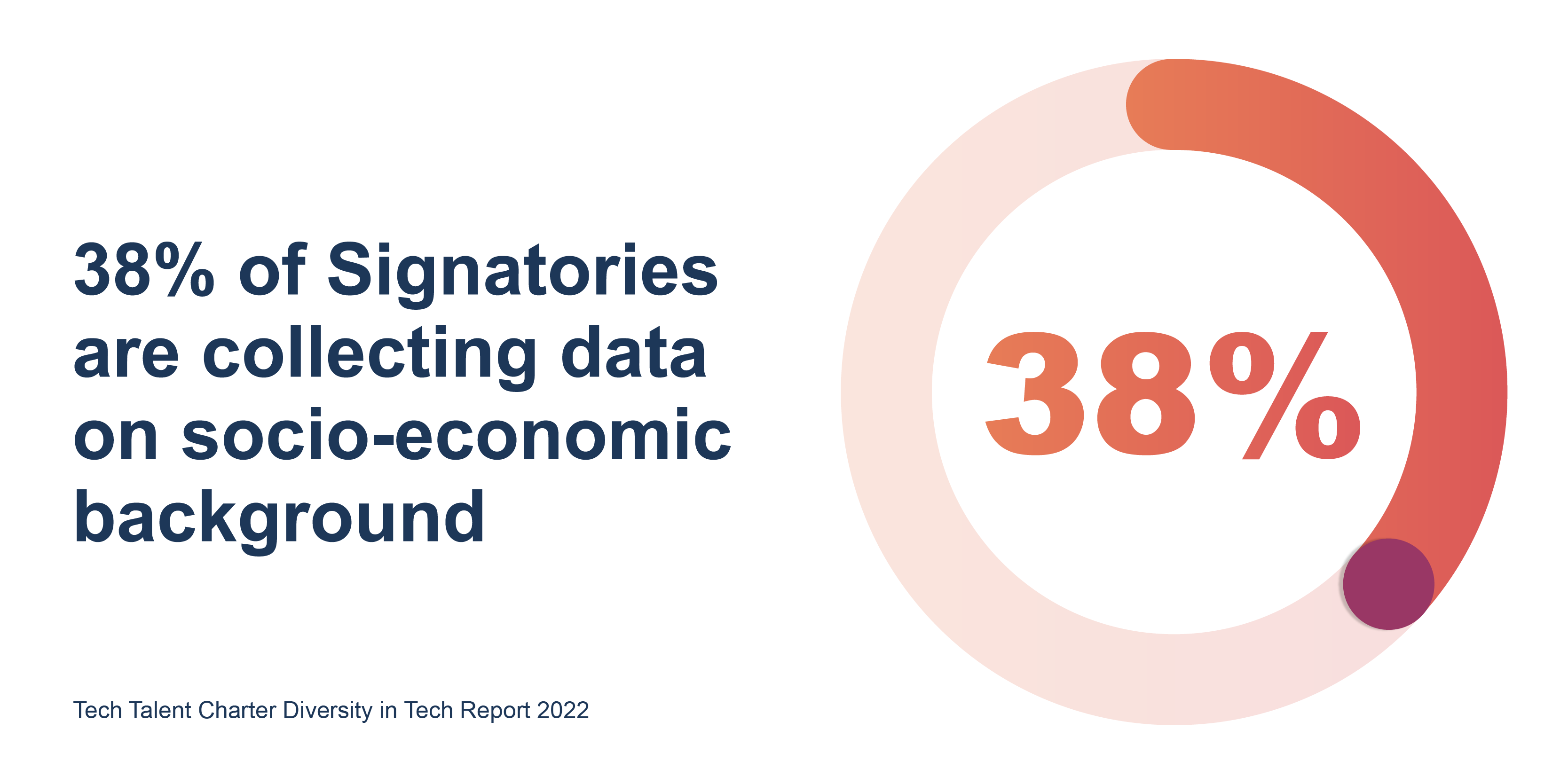 38% of Signatories are collecting data on socio-economic background.